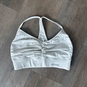 BO + TEE - Ruched Sports Bra in Grey